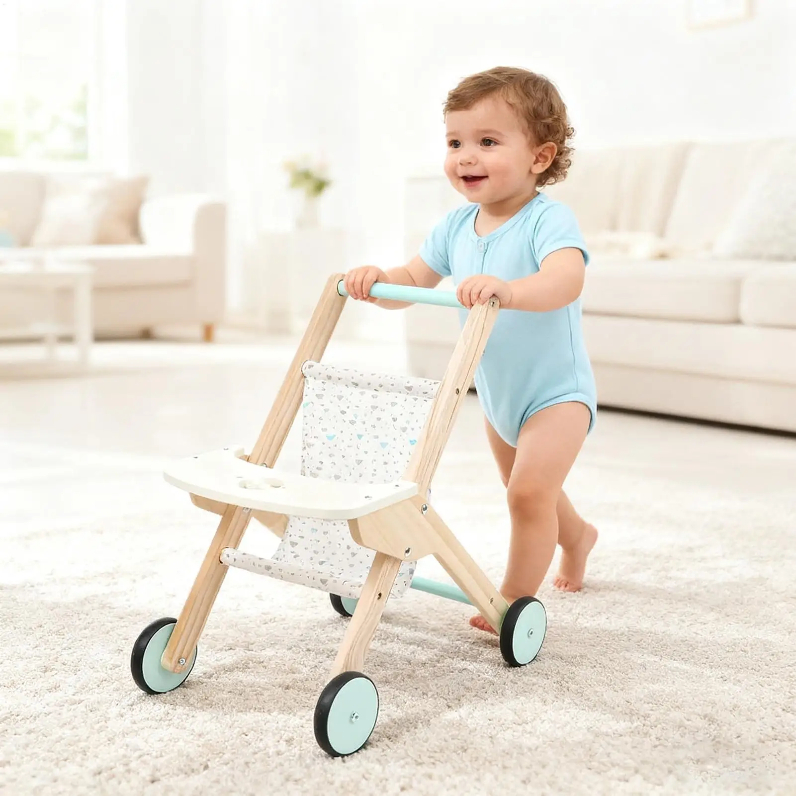 

Baby Push Walker Shopping Cart Learning Walk Toys Interactive Educational Toys For Kids Boys Girls Birthday First Step Role Play
