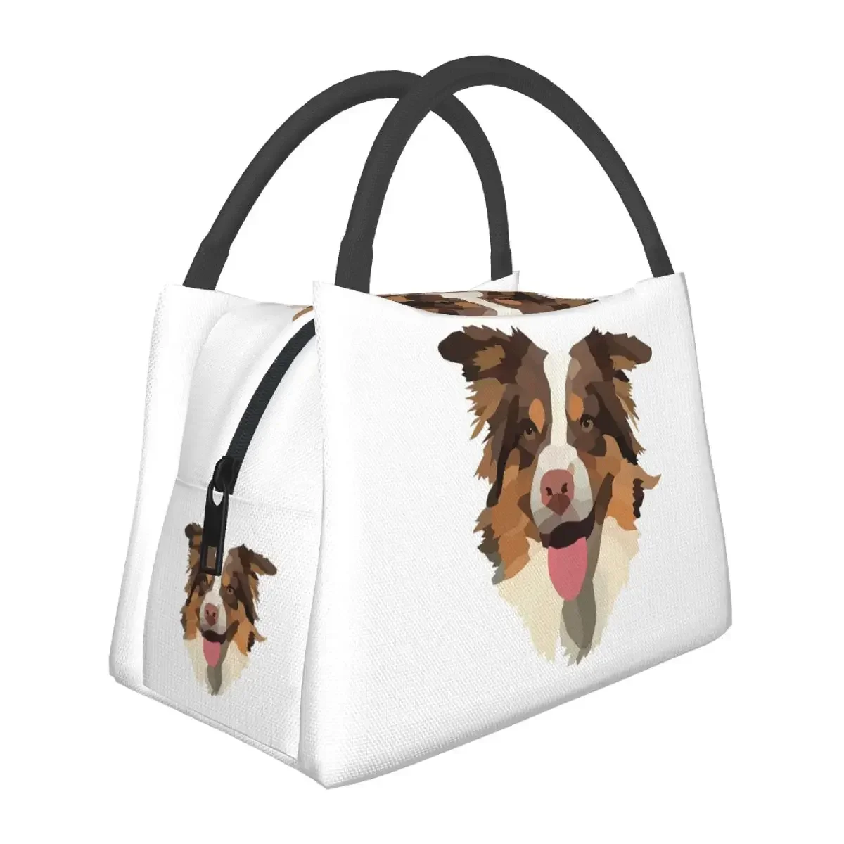 Australian Shepherd Lunch Bags Insulated Bento Box Resuable Lunch Tote Picnic Bags Cooler Thermal Bag for Woman Student School