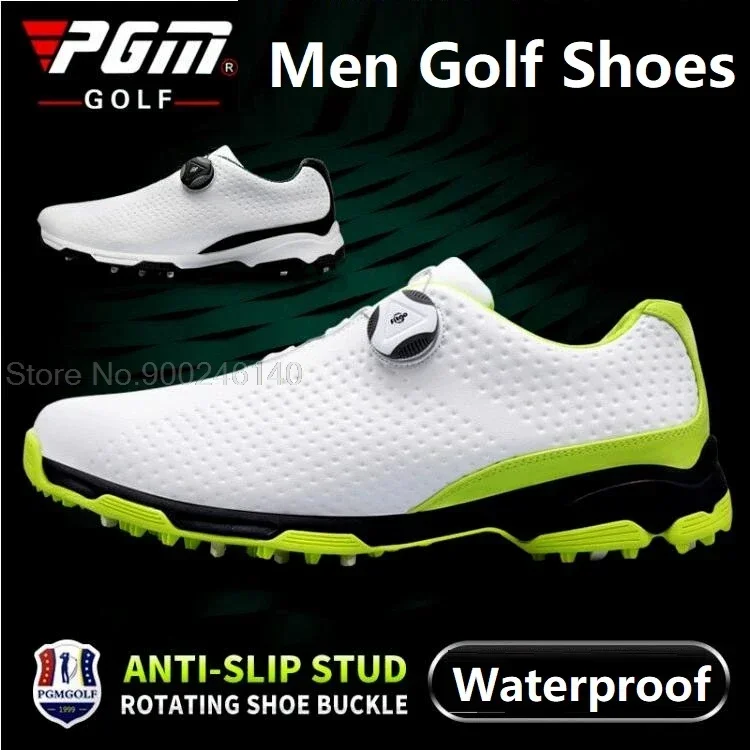 Buty golfowe Pgm mężczyźni wodoodporne buty sportowe gałki klamra buty siatkowa podszewka oddychająca antypoślizgowa trampki dla mężczyzn Outdoor