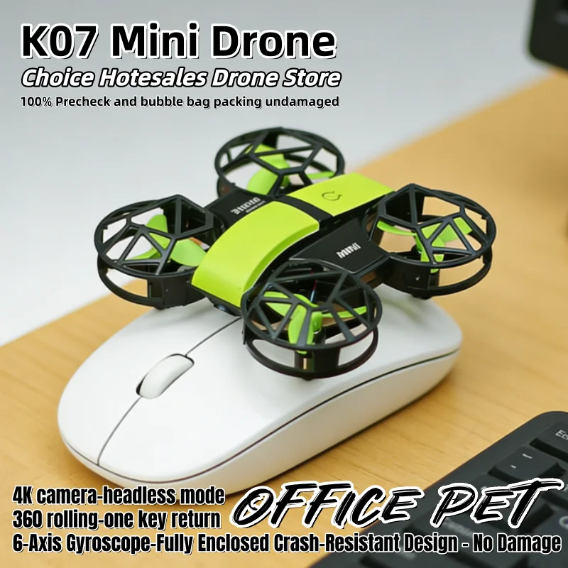 

New K07 Mini Drone Rotating Colorful Light Quadcopter Drone RC Aircraft Aircraft Airplane Toy Helicopter Kid Gift Toys UFO
