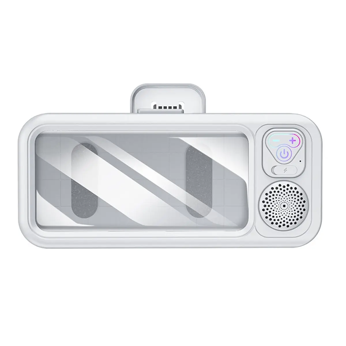 A64I Waterproof Shower Phone Case with Bluetooth Speaker, Suction Cup Mount for Bathroom Shower Music & Handsfree Use