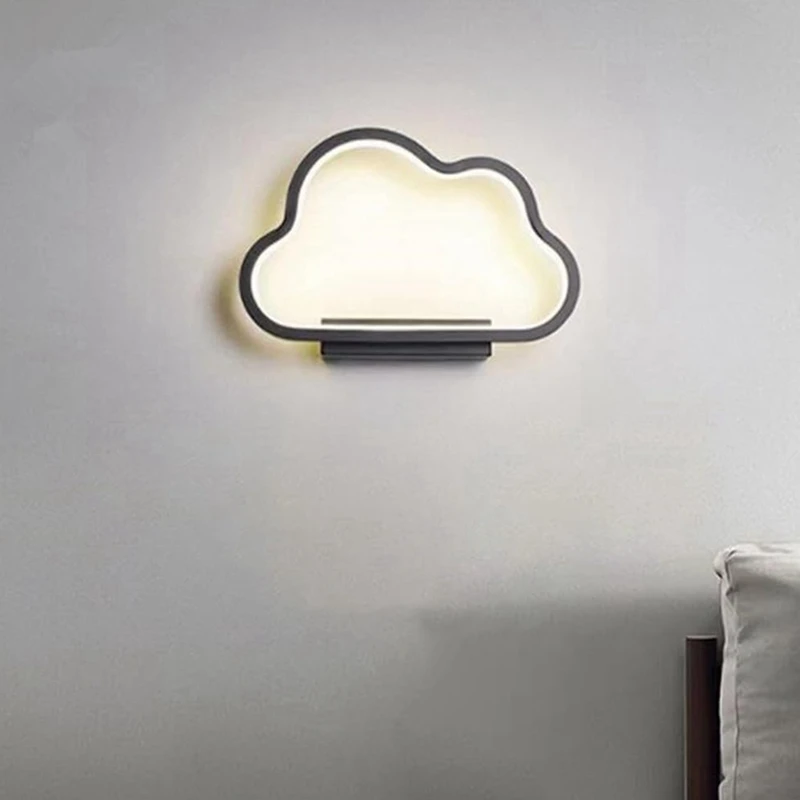 Cloud Design Decor Wall Light 220V ฝัง Sconce Cloud Shape Wall Light ในร่มโคมไฟห้องนอนห้องนั่งเล่น A
