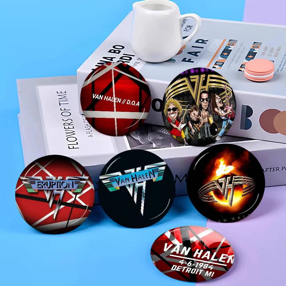 Cool E-Eddie V-Van H-Halen Anime Brooches Cute Cartoon  Badge Jacket Jeans Lapel Pin Gift Accessorie