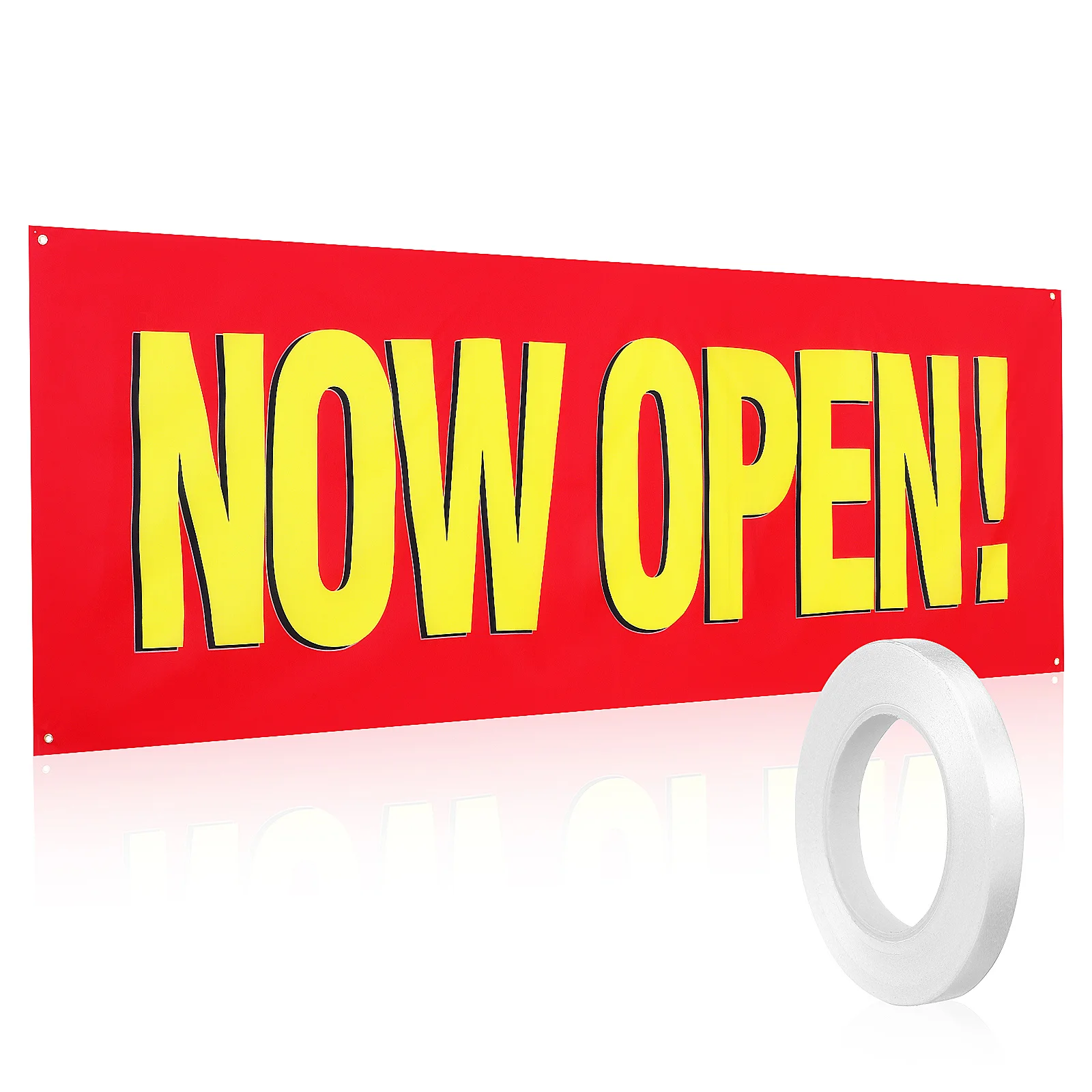 

1 Set Hanging Open Banner Large Outdoor Opening Flag Polyester Store Sign For Grand Opening Party Wedding Decoration