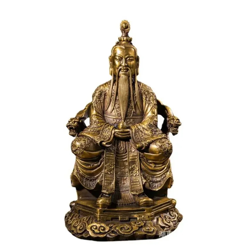 Pure copper, Sanqing Daozu, Taishang Laojun, Lingbao, Tianzun, Daode, Tianzun, Primitive Tianzun, bronze statue, statue, handic