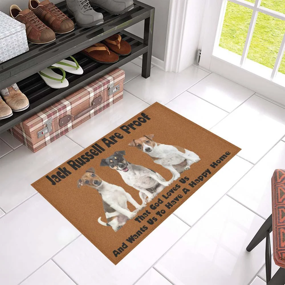 CLOOCL Jack Russell Are Proof Doormat 3D Print Absorbent Non-slip Doormat for Kitchen Bathroom Home Decor Doormat Drop Shipping