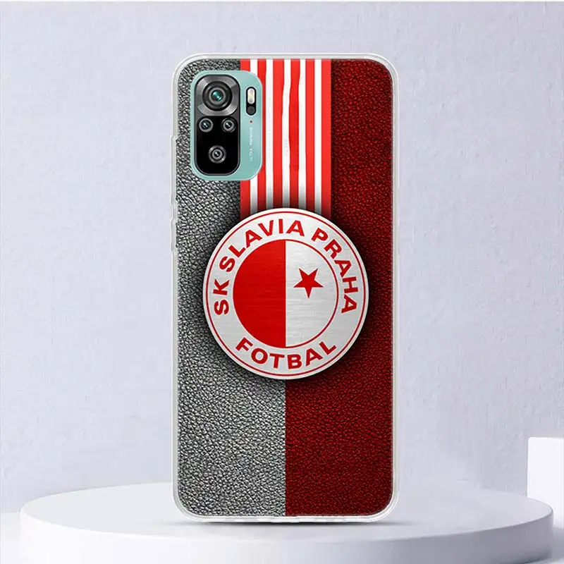 Sk Slavia Praha Czech Republic Soft Case For Xiaomi Redmi Note 14 13 12S 11S 10S 12 Pro Plus Phone Cover 11 10 11E 11T Note14 Sh