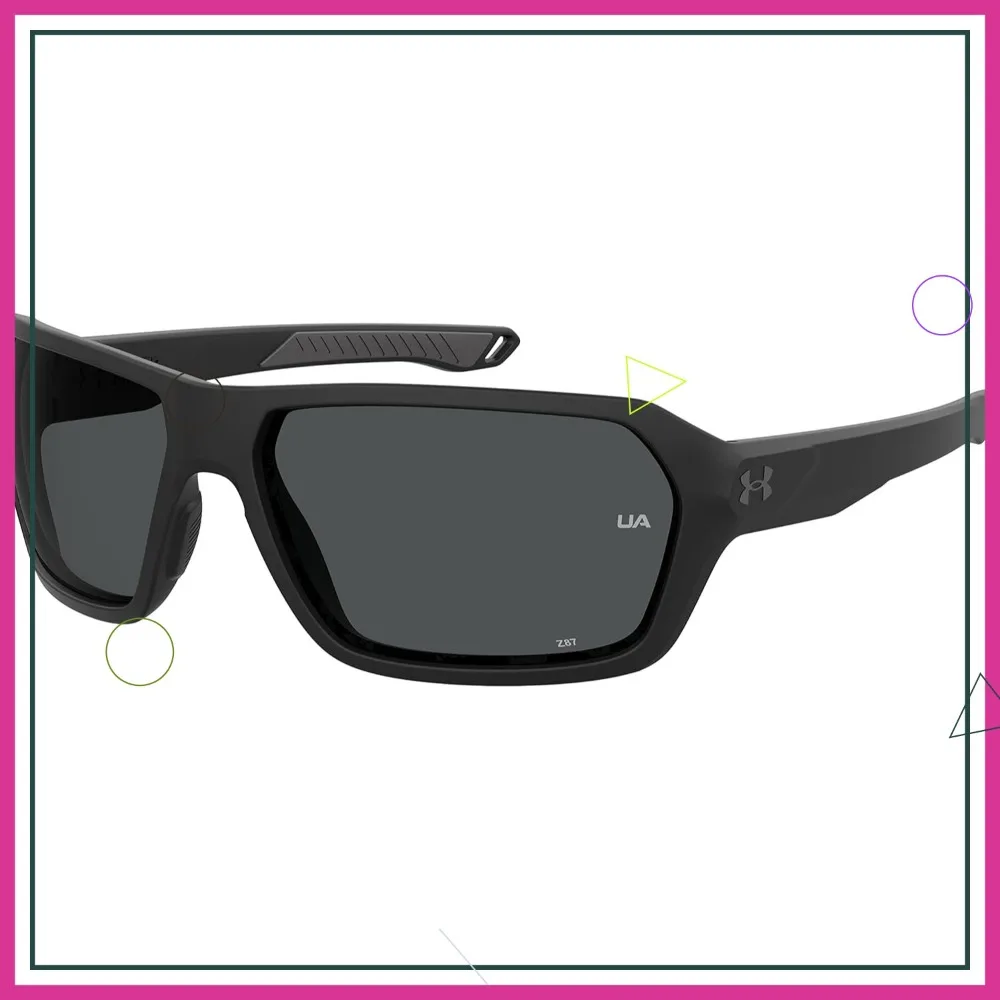 UV400 Protection Square Sunglasses for Men, Lightweight Impact-Resistant Lens