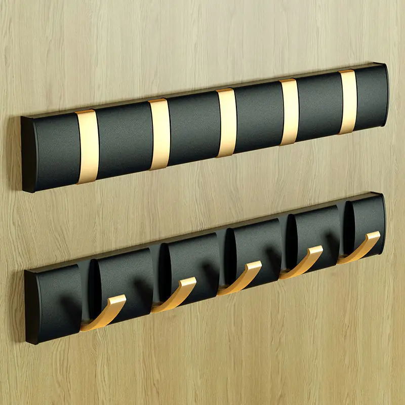 

Invisible Hook Behind Door Light Luxury Hanger Porch Fitting Room Wall Hanging Folding Clothes No Punching Smart Home Supplies