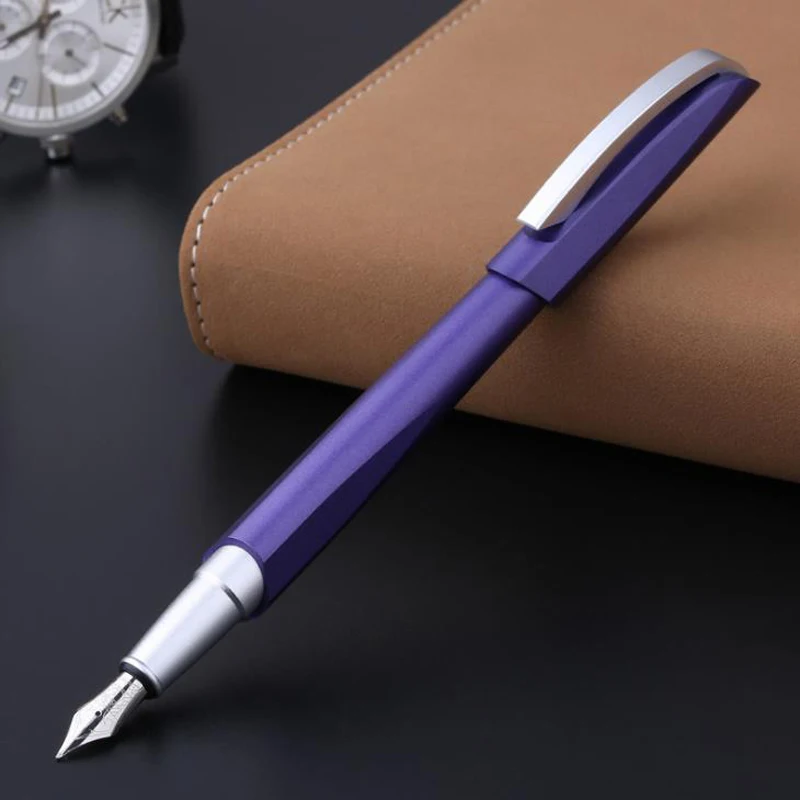 

Picasso 960 Purple Beauty Of Riemann Cutting Aluminum Barrel Fine Nib Fountain Pen Ink Pen Luxurious Writing Gift Pen Set