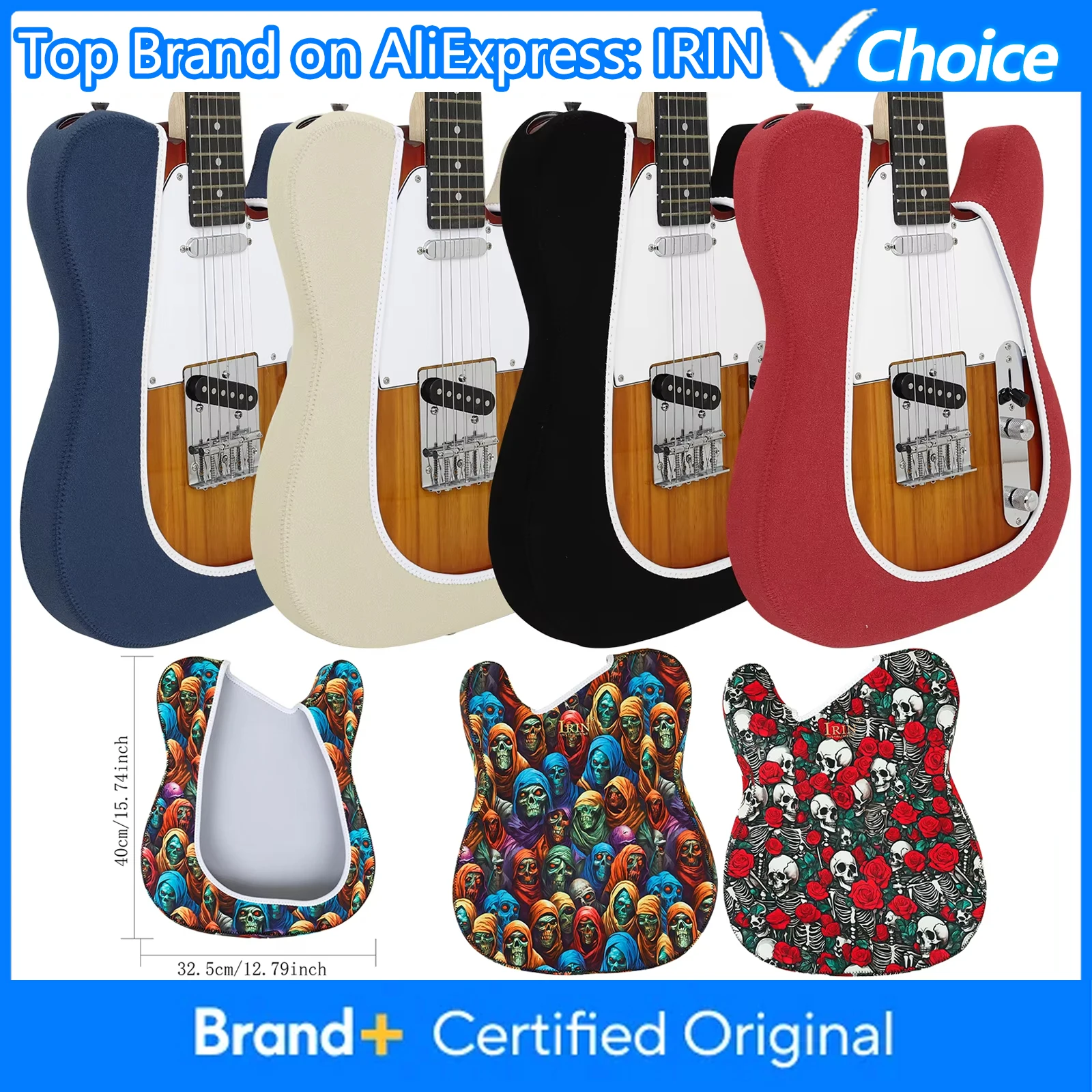 

IRIN Guitar Protective Case Polyester Printed Guitar Top Covers Lacquer Anti-Knock Drop-proof Electric Guitar Parts