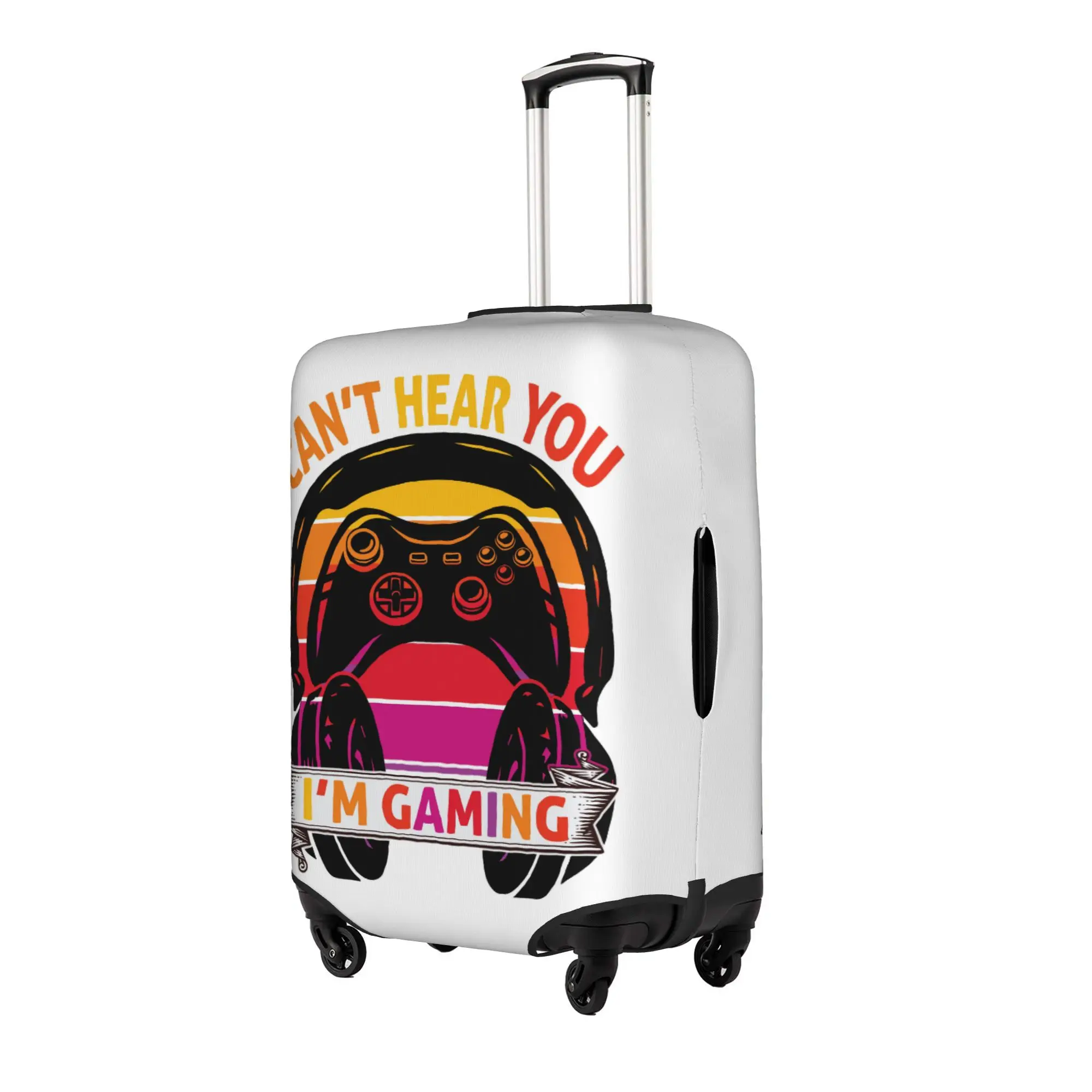 Custom Gaming Controller Button Gamer Video Game Suitcase Cover Elastic  Travel Luggage Covers for 18-32 inch