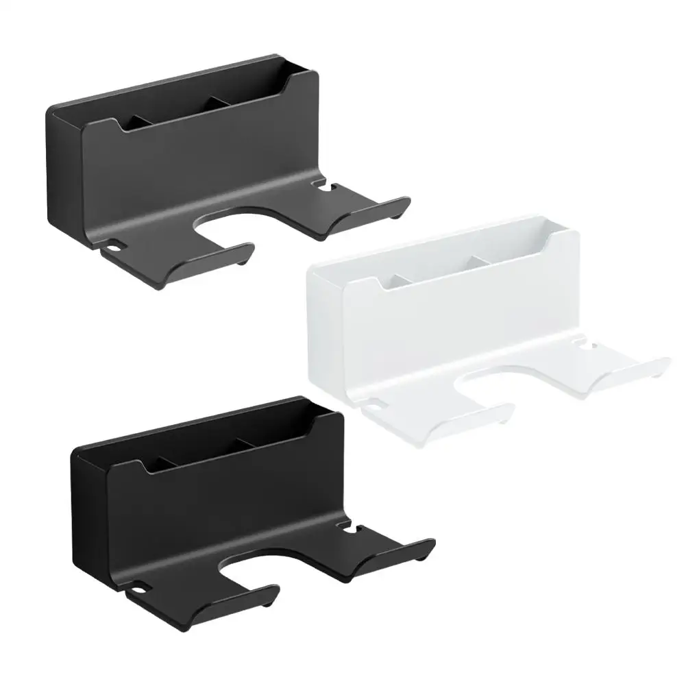 Hair Dryer Holder Wall Mounted Organized Rack Storage Anti-rust Scratch Resistant Tidy Tool Bedroom Bathroom Accessories Shelves