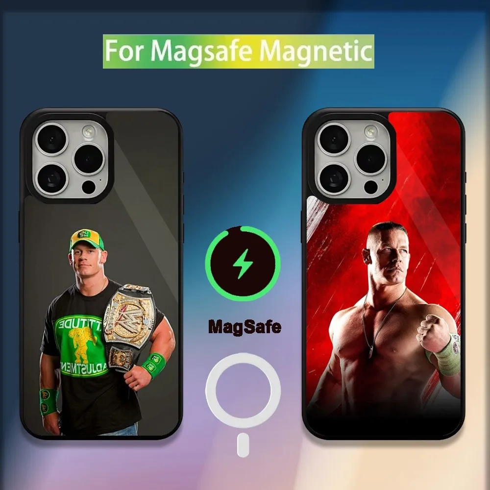 J-John Cena Wrestling Phone Case For iPhone 16,15,14,13,12,11,Plus,Pro,Max,Mini Magsafe Magnetic Wireless Charging