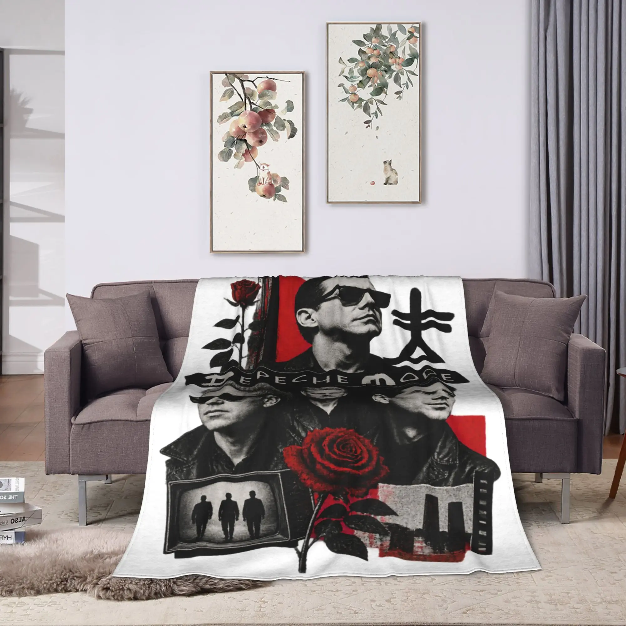Depeches Band Mode  (12)_upscale Blanket  Warm Novelty Plush Throw Blanket For Couch Chair Picnic Flannel Bedspread Bed Cover