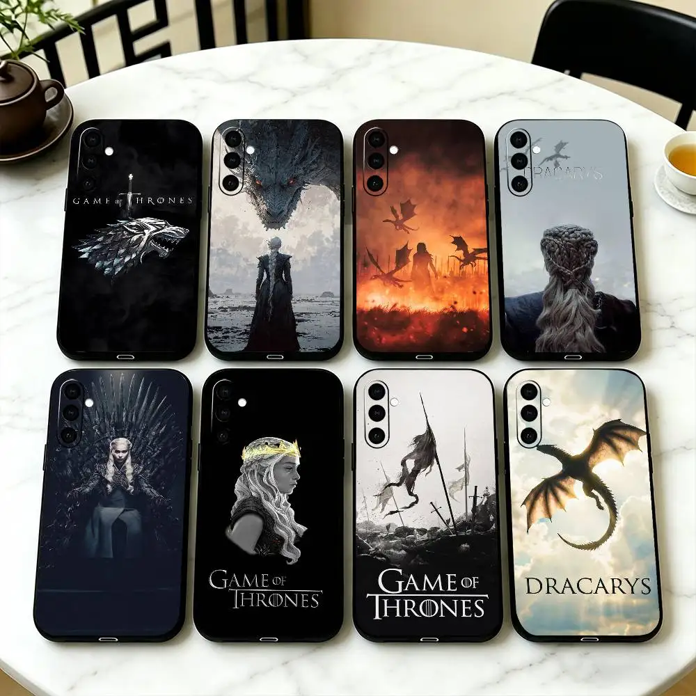 

DM-game of Dragon Mother Thrones Phone Case For Samsung Galaxy A73,A72,A71,A70,A53,A52,A51,Others Soft Black Cover