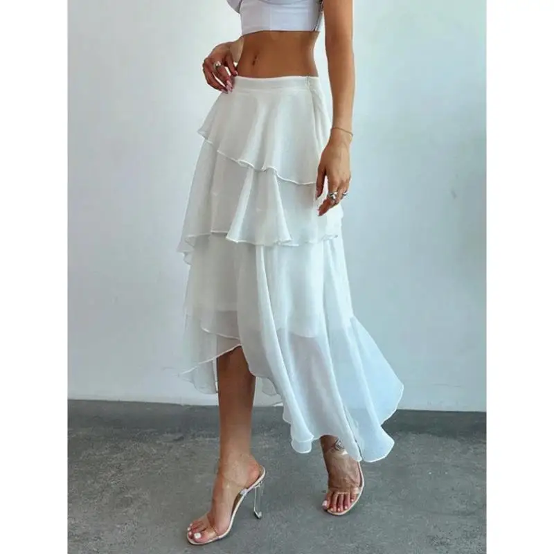 

Spring New Sle Pure Color Multi-Layer Cake Skirt orts with Lace Trim plus Size Vintage Ciwalk Nine-Piece Pants