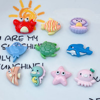 10pcs Resin Crab Turtle Octopus Ocean Series Flatback Cabochon Scrapbooking Supplies DIY Jewelry Making Accessories