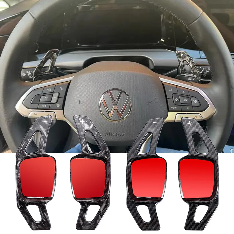 

2Pcs Car ABS Shifter Gear Shift Paddles Steering Wheel Paddle Accessories For Volkswagen VW Golf 8 Tiguan PASSAT Touareg Tharu