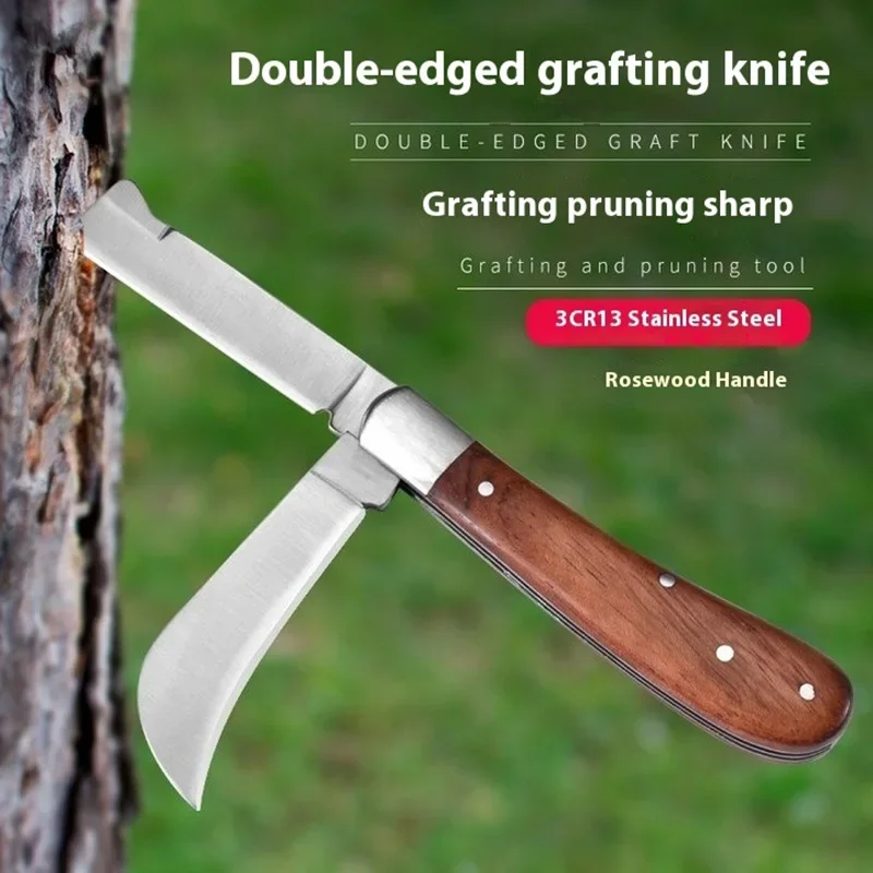 

Convenient Folding Grafting Knife 3CR13 Stainless Steel Grafting Pruning Tool for Professional Gardeners and Fruit Tree Care