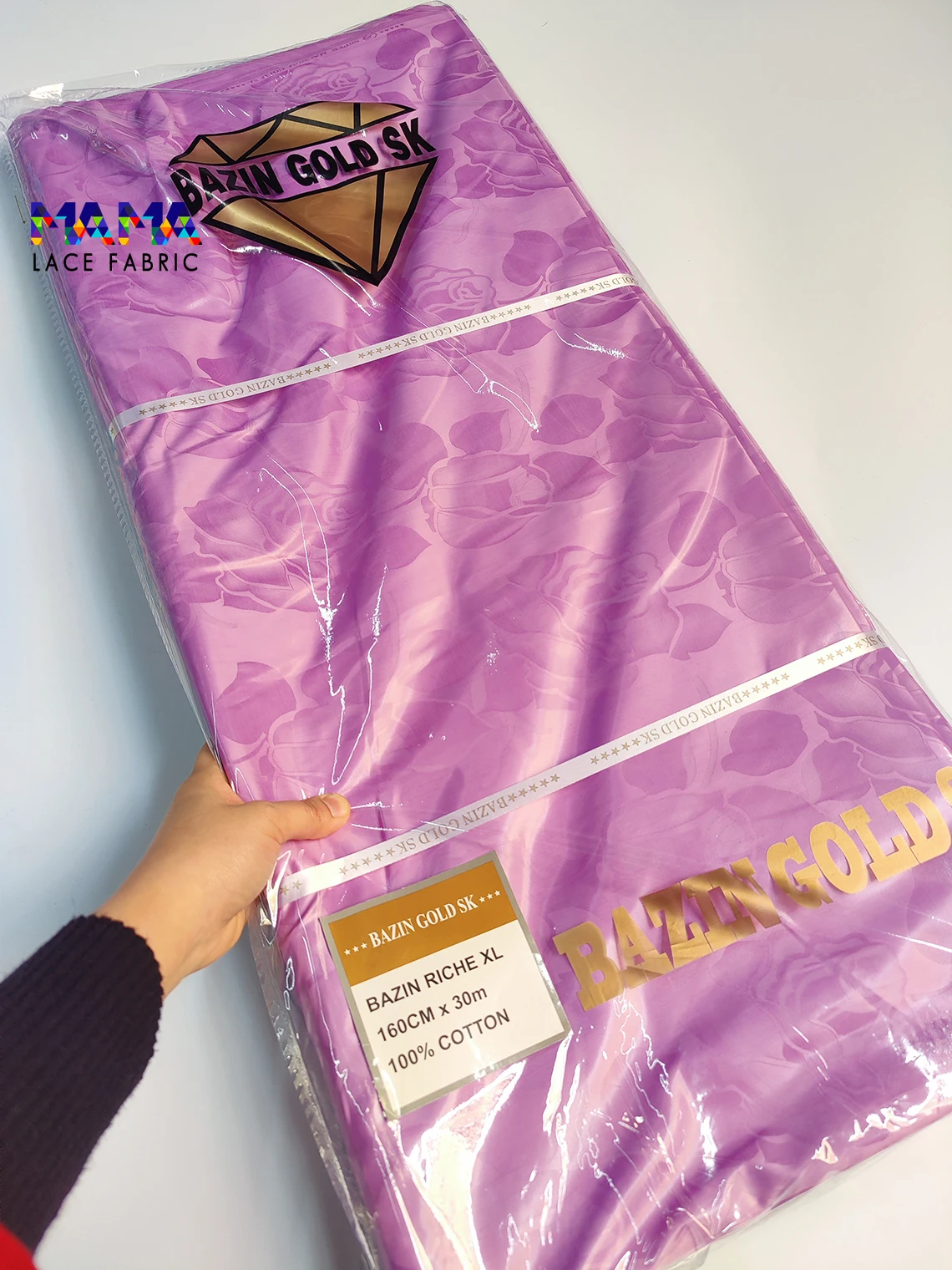 Top Original Bazin Gold SK 160cmXXL African Basin Riche 100% Cotton Perfume Material For Nigerian Women Wedding Sewing Fabrics