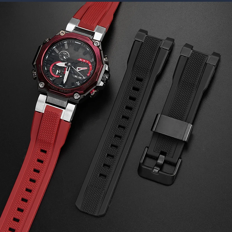MTG-B2000 حزام ل كاسيو G-SHOCK 5636 MTG-B2000B/BD/YBD أوندد الطيور حزام الساعات سيليكون موصل معدني حزام المطاط سوار