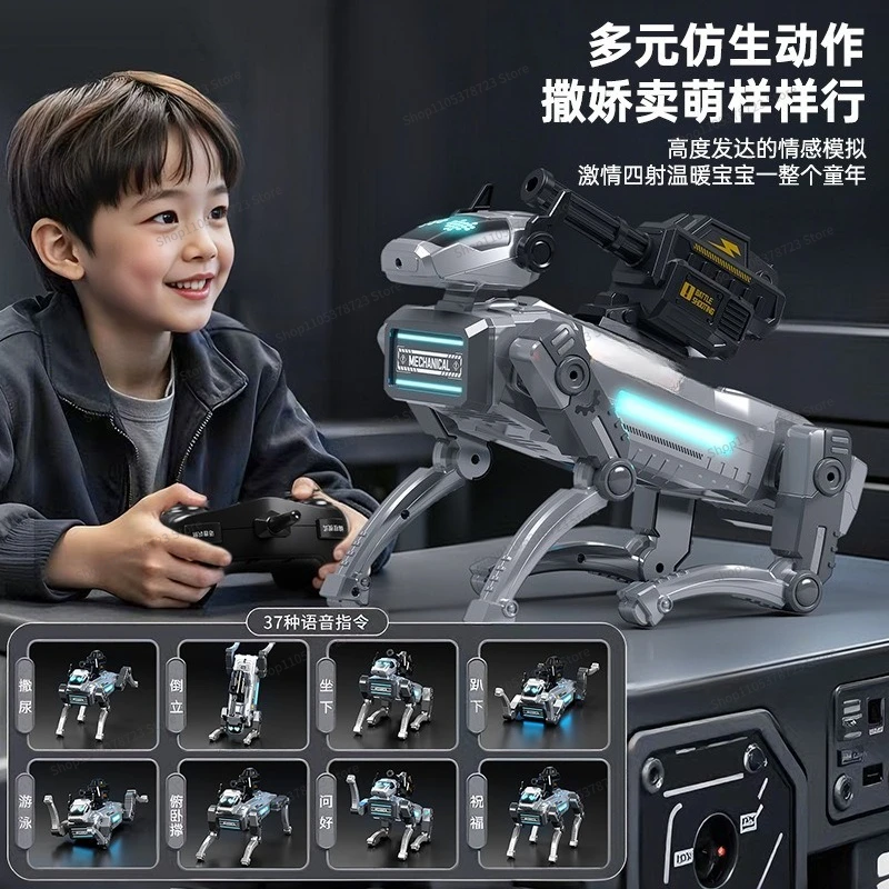 For AI Intelligent Machine Dog Technology Programming Mechanical Dog Children's Toys Boy Robot Remote Control Birthday Gift