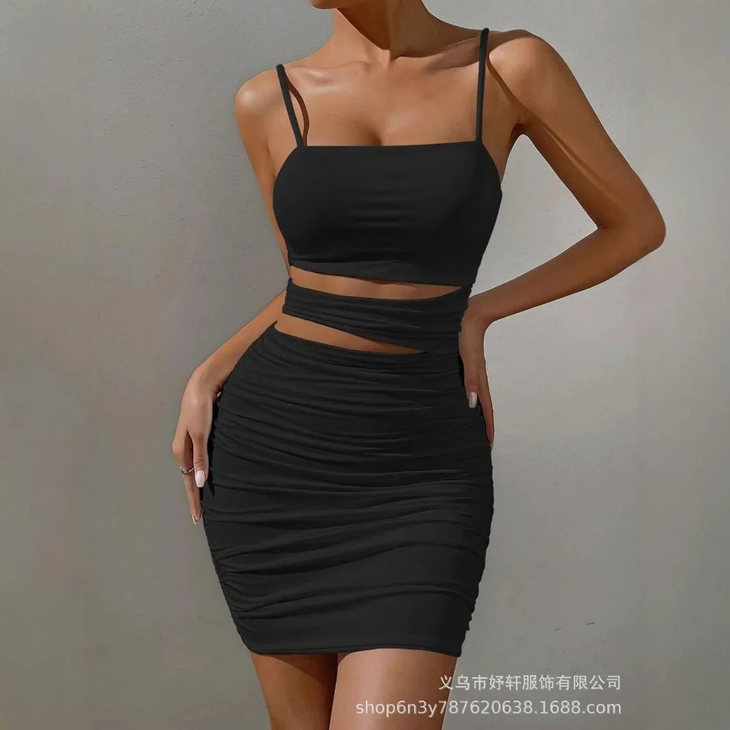 Summer Women Hot Sexy Bodycon Dress High Quality Spaghetti Strap Dress Custom