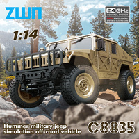 C8835 1:14 2.4G RC Car Simulation 4x4 All-terrain Off-road Climbing Vehcile Remote Control Military Jeep Toy Best Gift for Kids