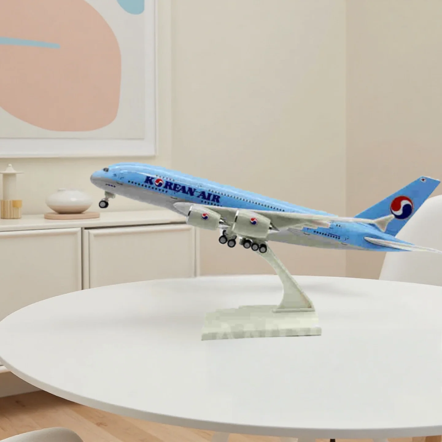 

Модель самолета из смолы, масштаб 1/240, модель a380, корейская авиакомпания, детская игрушка, 30 см, модель самолета с колесами, коллекция
