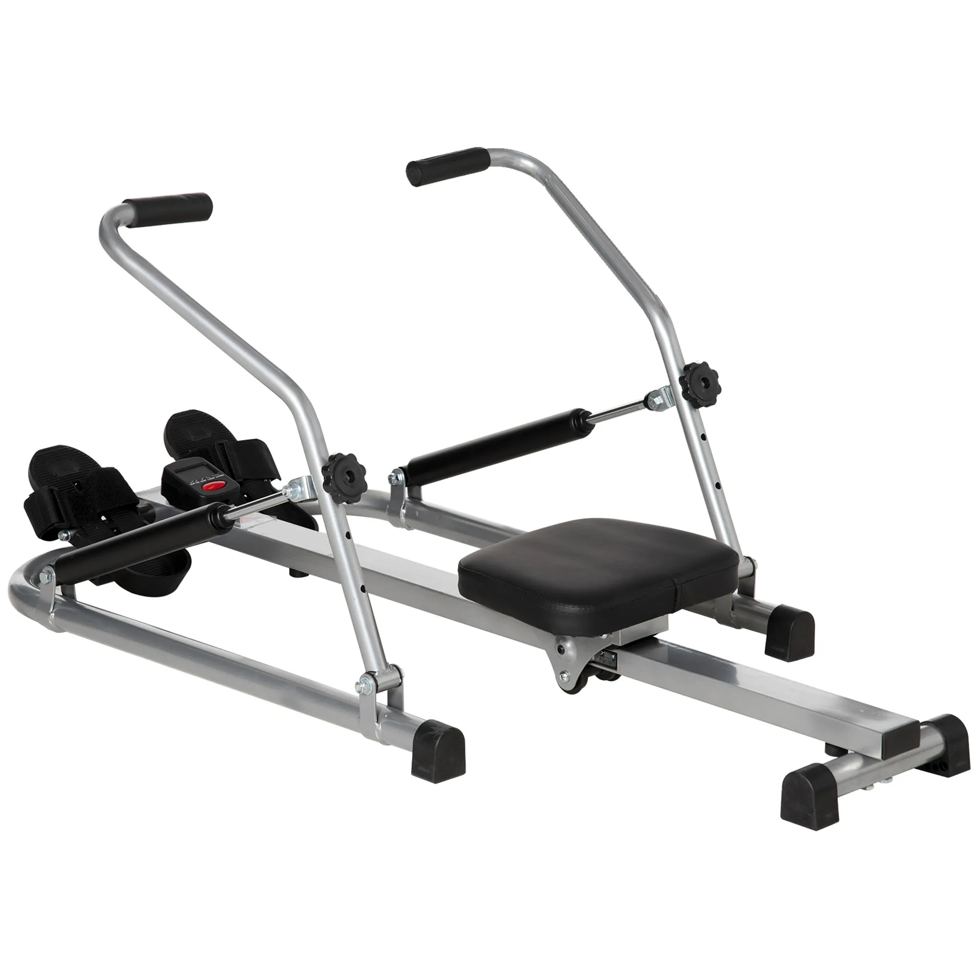 HOMCOM folding rowing machine with 3 resistance levels and Digital Monitor