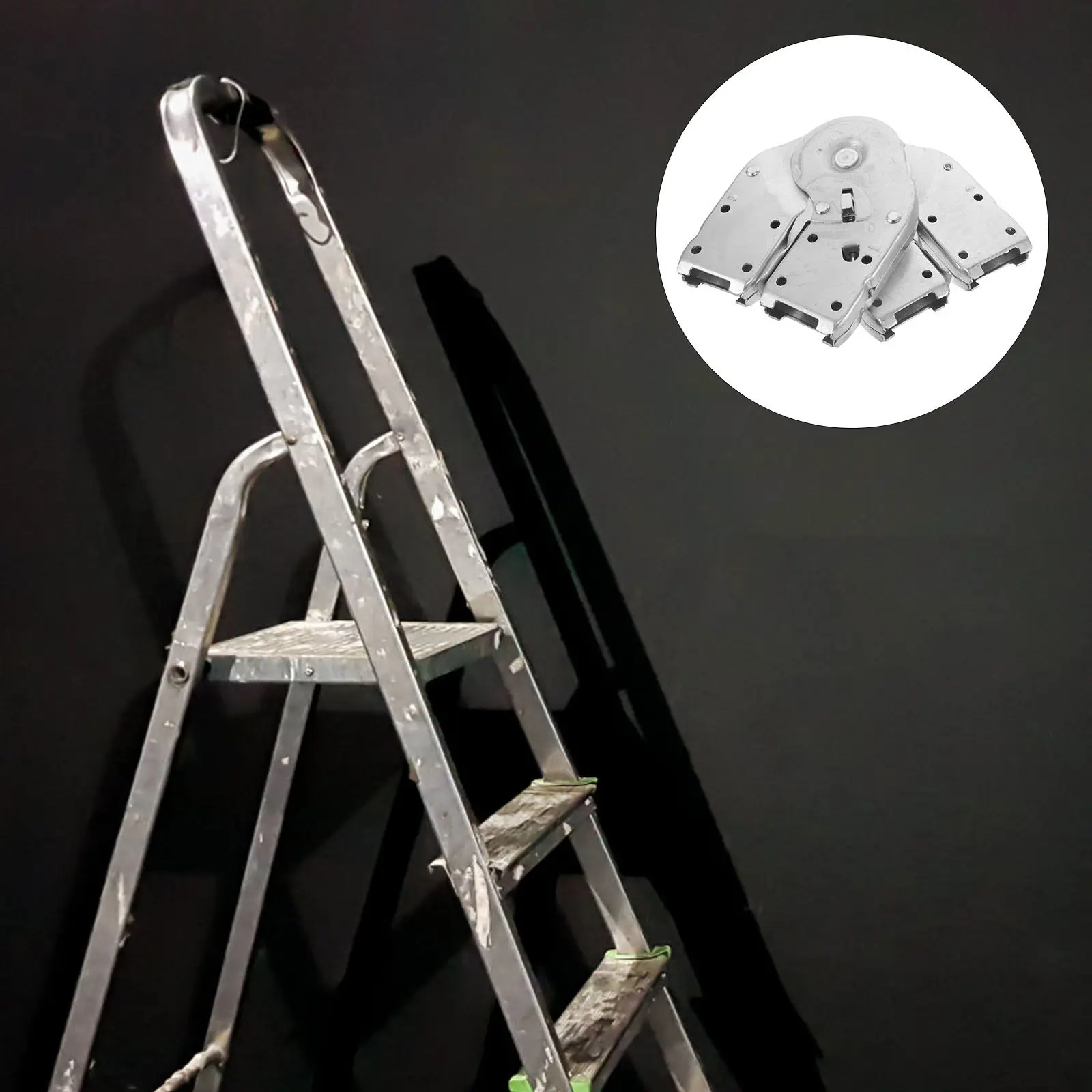 2 Piezas de Bisagras de Acero Inoxidable para Escalera, Repuesto Plegable de Alta Resistencia, Bisagras Metálicas para Escalera de Ático, Plegables en Múltiples Posiciones