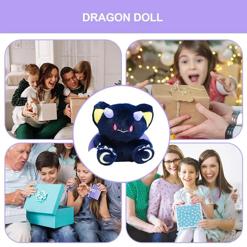 Dragon Plushie Cartoon Plushies Keychain Cute Animal Collectible Dragon Key Ring Pendant Stuffed Doll For Girls Boys Children