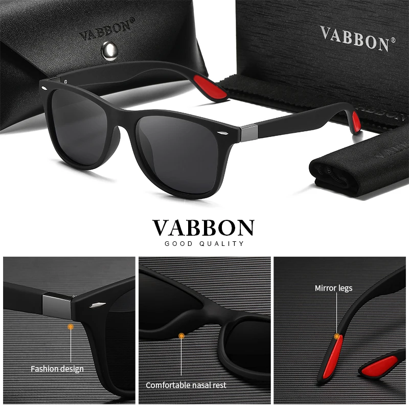 نظارات Vabbon Classy الكلاسيكية للرجال نظارات شمسية مستقطبة عصرية للاستخدام الخارجي مضادة للأشعة فوق البنفسجية للقيادة وصيد الأسماك، هدية مميزة P061