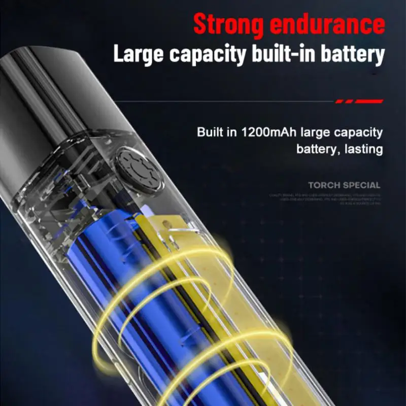 1 ~ 10 Stuks Zaklamp Met Usb Opladen Zeer Sterk Zaklamp Licht Led Hunting Ingebouwde Batterij Flash