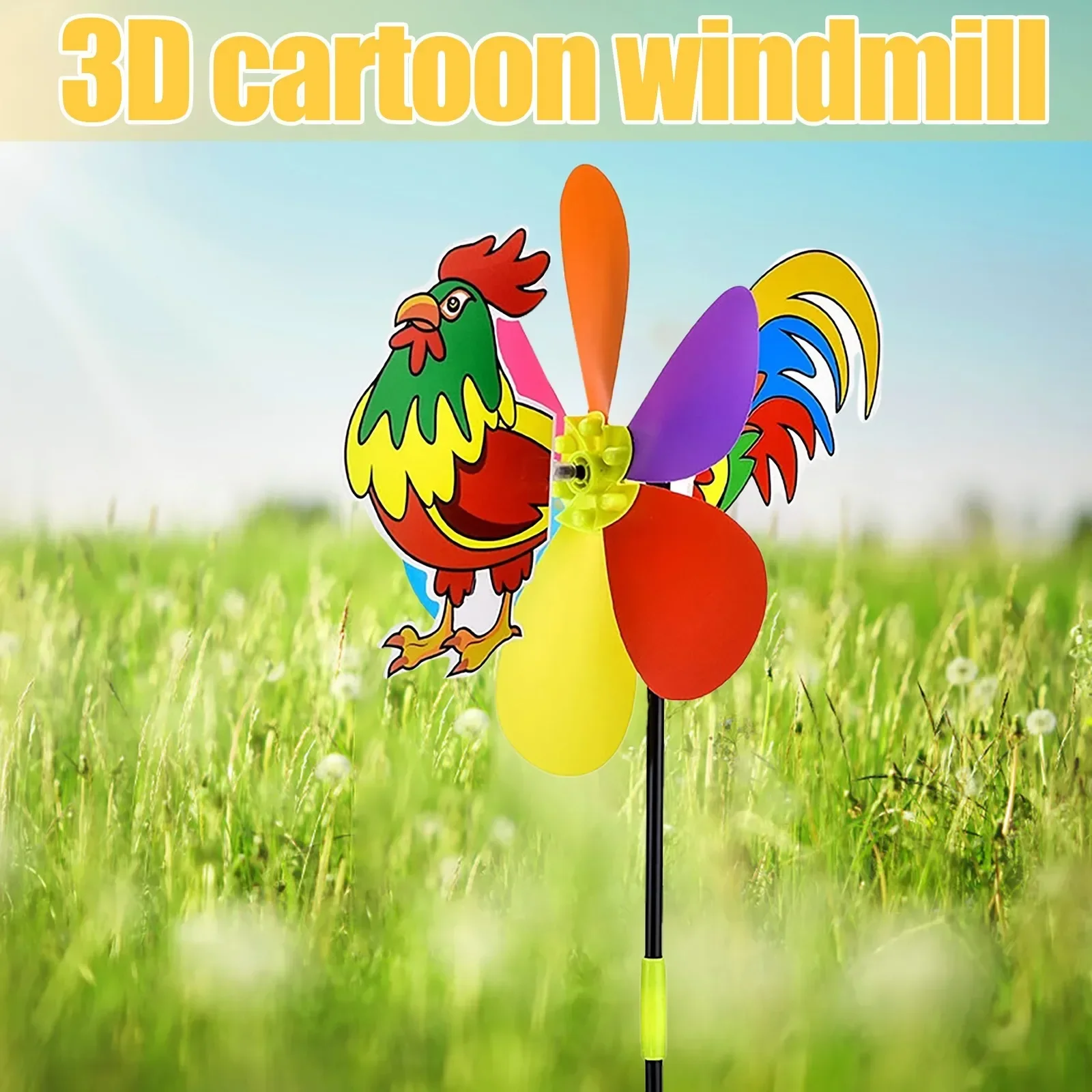 

Sprinklers for Yard Windmill Optional Cartoon Toy Pattern Children's Outdoor Three- Outdoor Toys Wind Vane for Kids