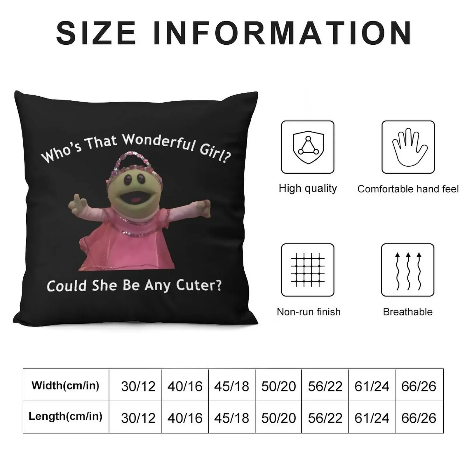 Vintage Nanalan Who's That Wonderful Could She Be Any Cuter? Nanalan Meme Peepo Cartoon 2 Throw Pillow Pillowcases pillow