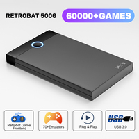 KINHANK Super Console X Retrobat Gaming HDD 500G with 60000 Games for 70 Emulators PS2/PS1/PSP/DC/N64 Plug and Play for Windows