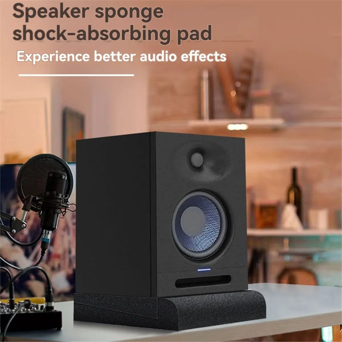 Studio Monitor Speaker Isolation Foam Pads for Sound Proofing Enhanced Audio Clarity and Vibrate Reduction