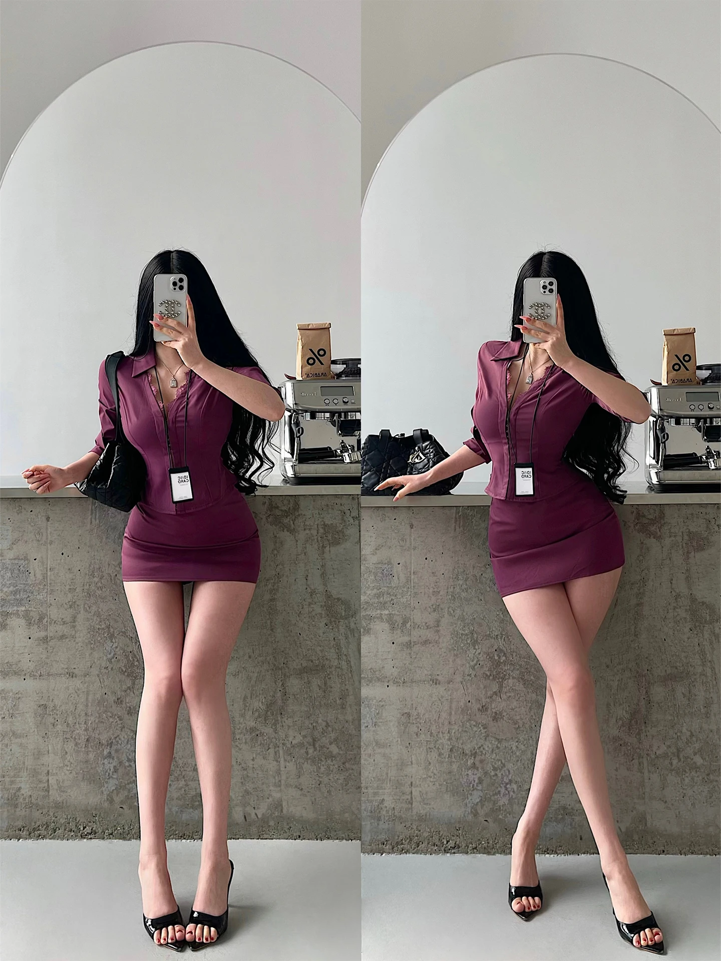 

Korean Sle High Waist Lace Patchwork Hook irt Top And Bodycon Skirt Set for Young Girls Faionable Spring Outfit