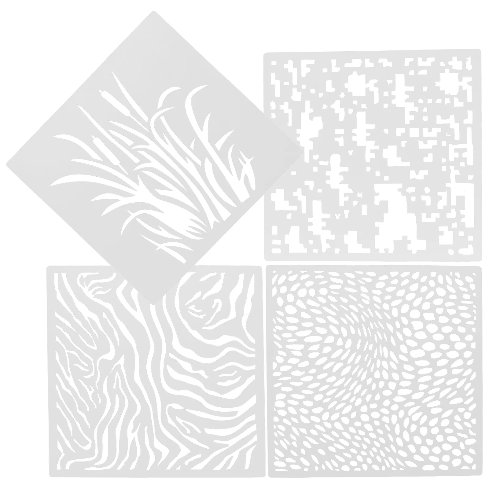 4 Pcs Camouflage Template Wall Stencil Painting Templates Stencils for Crafts Spray DIY The Pet Tools