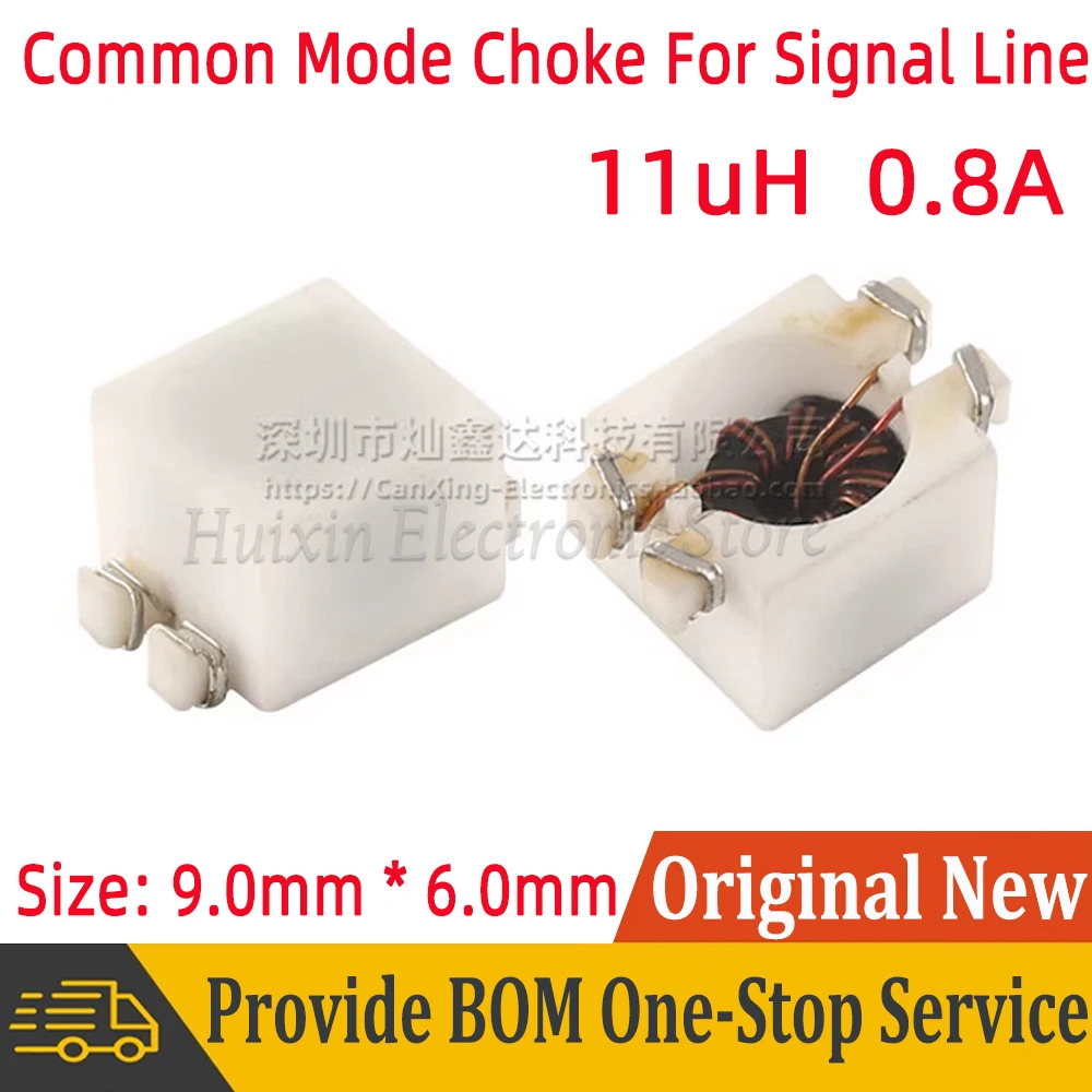 5pcs SMD Common Mode Choke For Signal Line Transmission Inductor Inductance 10uH 0.5A  Power Supply Switching Noise Filter NEW