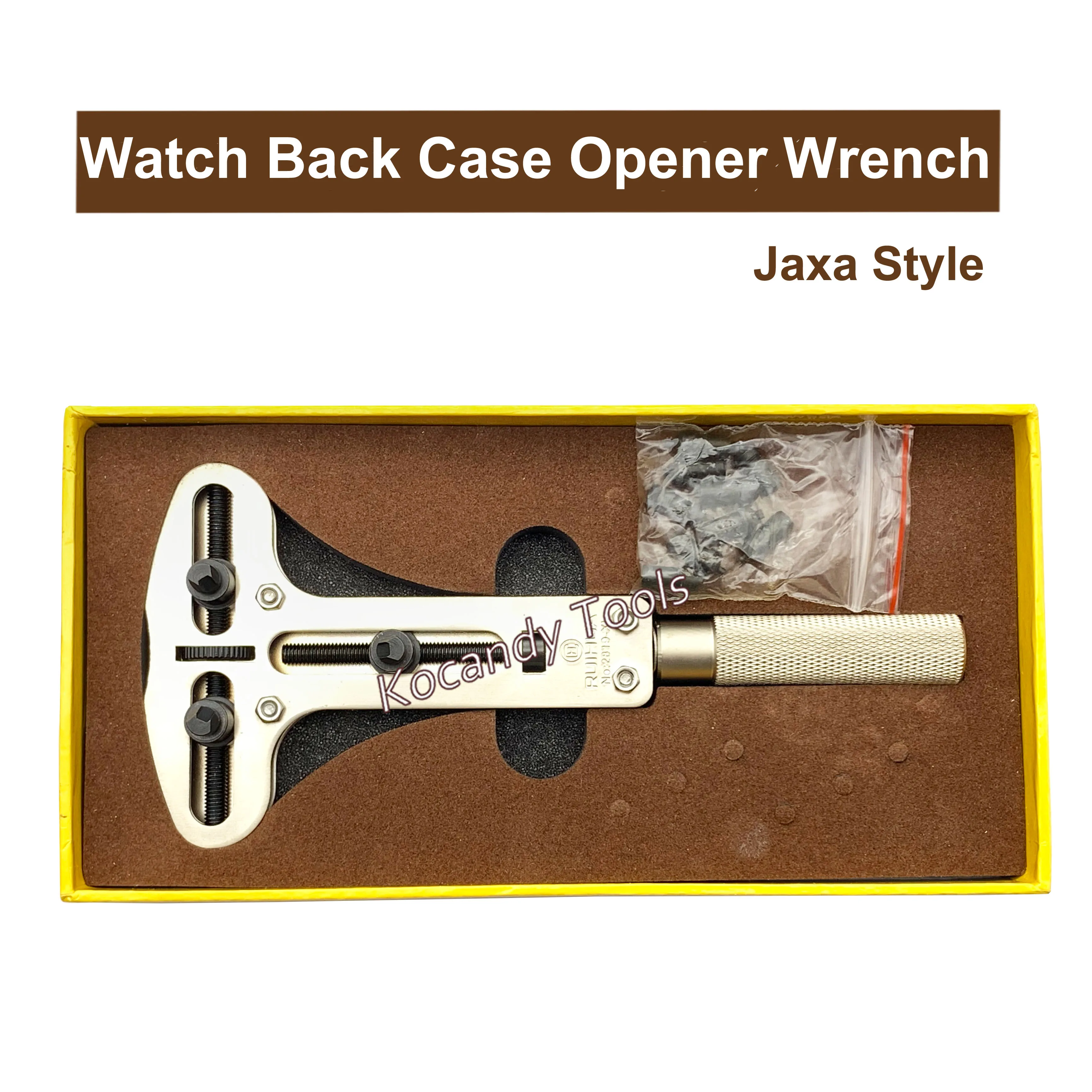 2819-T-XL Watch Back Case Opener Wrench Jaxa Style Large Waterproof Screw Case Tool for Wide Range Case Dimensions Professional