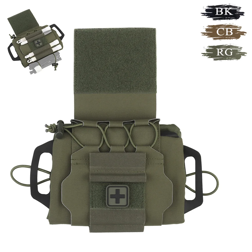

Нейлоновый медицинский набор MOLLE IFAK с застежкой-липучкой для быстрого развертывания для переноски тарелок, кемпинга, охоты, походного снаряжения