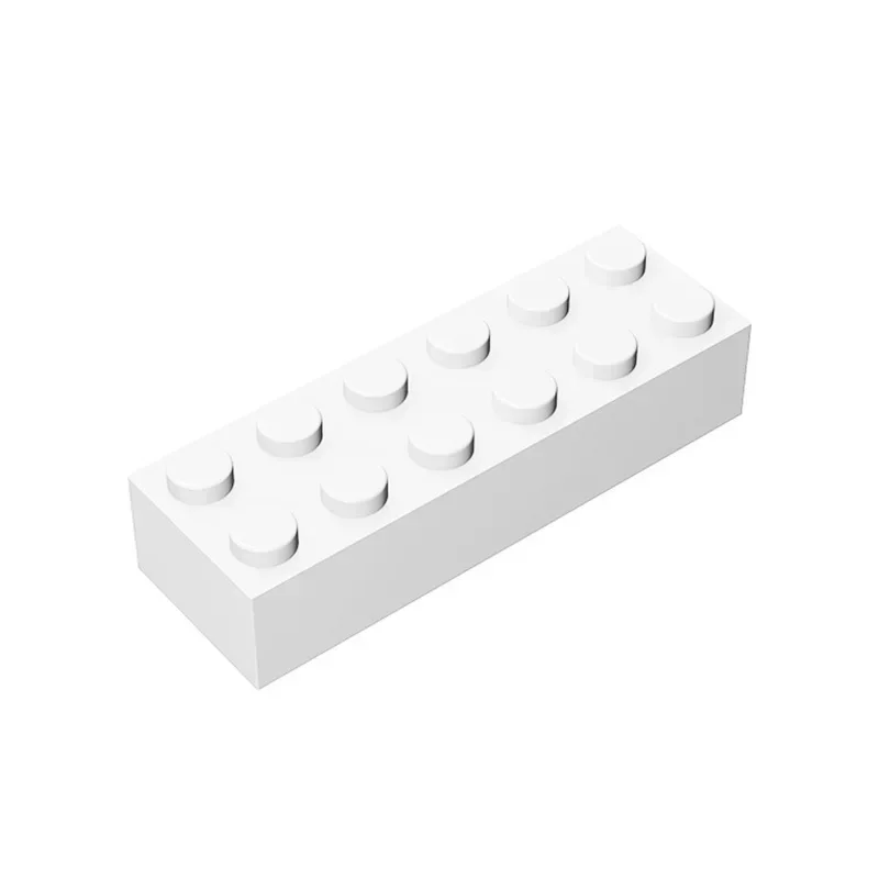 MOC 10개 부품 브릭 44237 2456 플레이트 2x6 보드 빌딩 블록 세트 하이테크 하우스 성 교육용 입자 DIY 장난감 어린이 선물