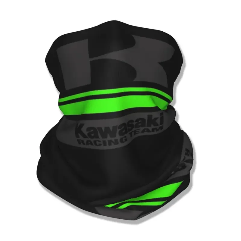 Motocicleta Kawasayis Logo Bandana para homens e mulheres, capa do pescoço, impresso, Ninja Moto Face Scarf, lenço de ciclismo quente, lavável, adulto