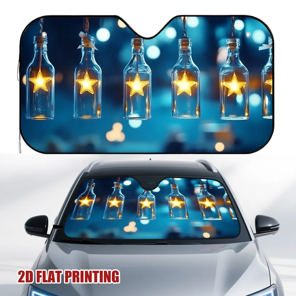 

1pc Starlit Hanging Jars Car Sun Visor, Quick Sunblock, Reduces Car Interior Heat, Suitable For Daily Commutes, Long Trips, And