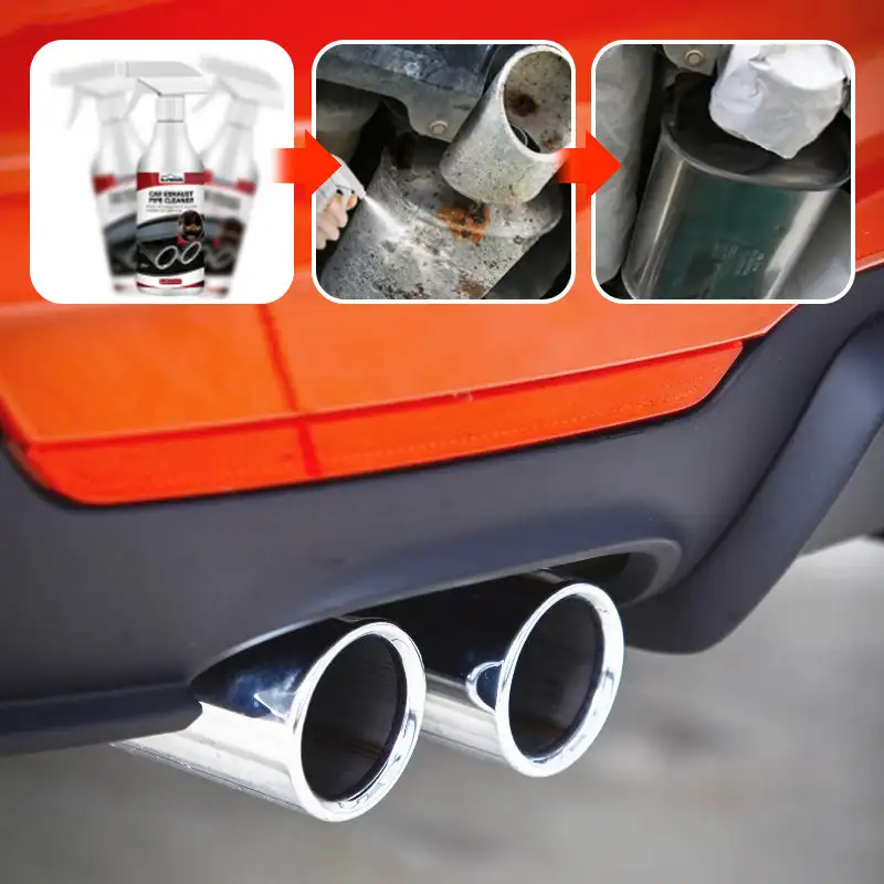 Car exhaust pipe cleaning agent rust removal, carbon deposition removal, black smoke removal cleaning agent car and motorcycle