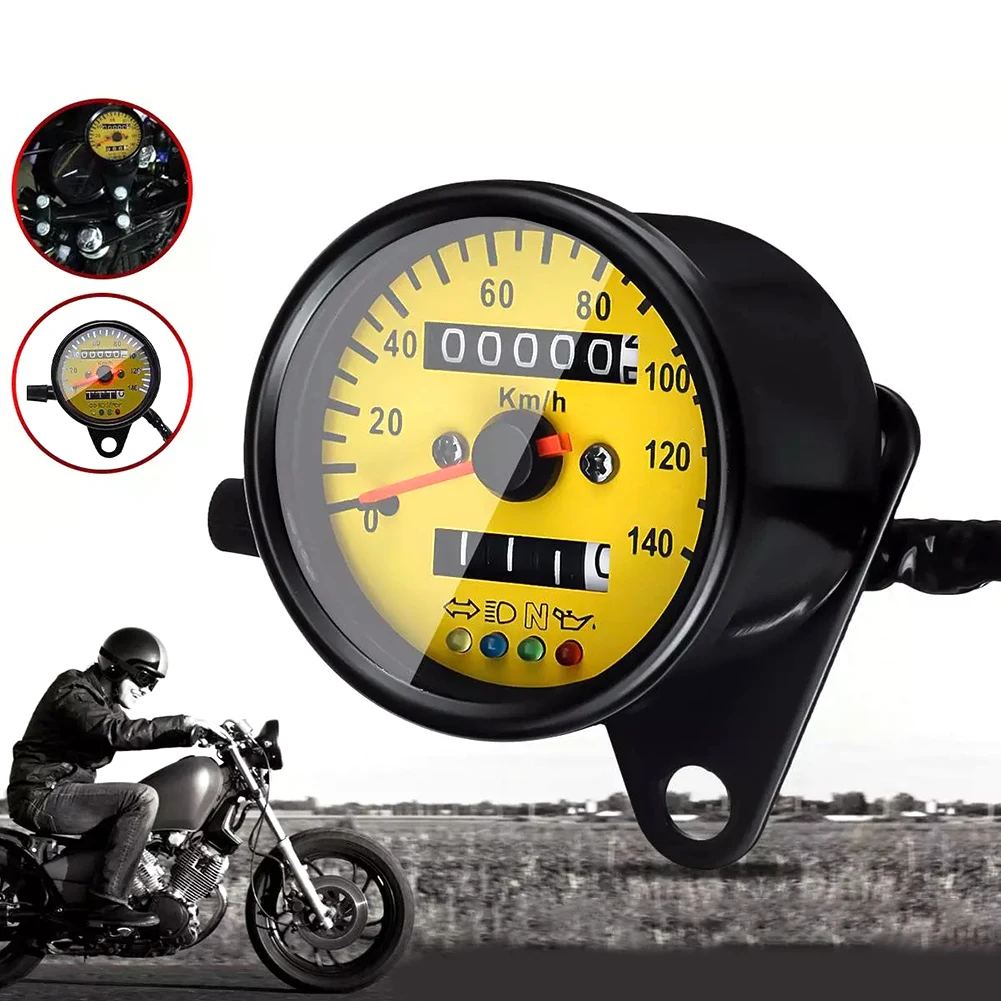 

LED Odometer Motorcycle Speedometer For Motorcycle Built-in LED Light Gear Display For Convenience High Digital Reading Capacity