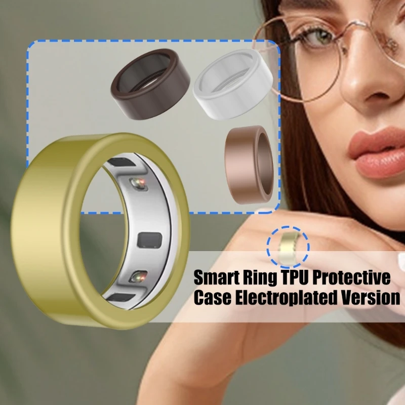 Tampa protetora B2EF para anéis 4 2024 Protetor resistente arranhões Surve Surve Color Solid Skin Washable Rings Guard